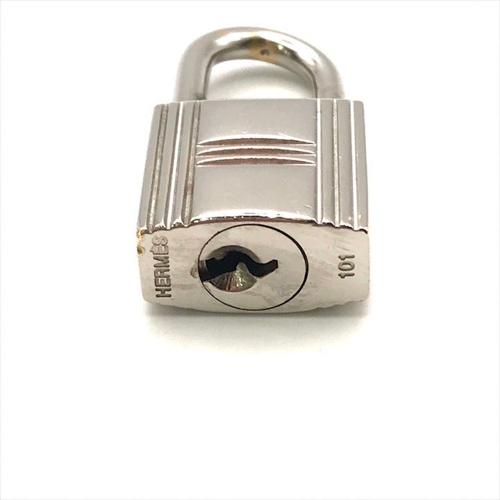 Hermes Cadena Key Padlock Silver Bag Charm