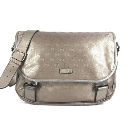 Gucci Shoulder Bag GG Imprime Logo Metallic