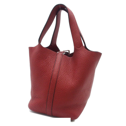 Hermes Picotin PM Rouge Vif Silver Taurillon Clemence Handbag — view 2