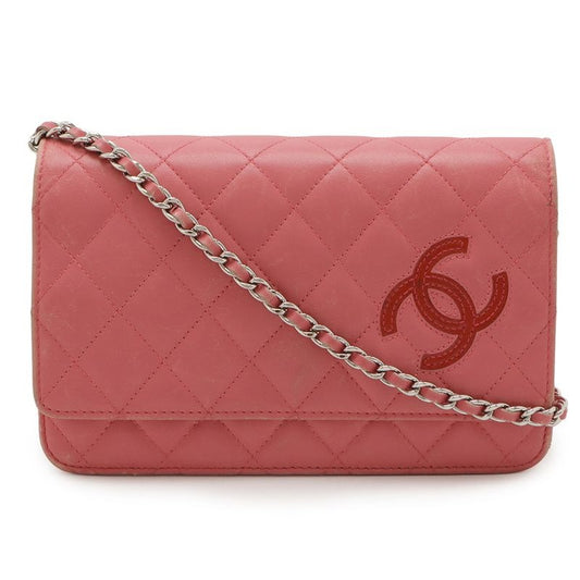 Chanel Chanel Simply CC Quilted Chain Wallet Shoulder Bag Pochette Leather