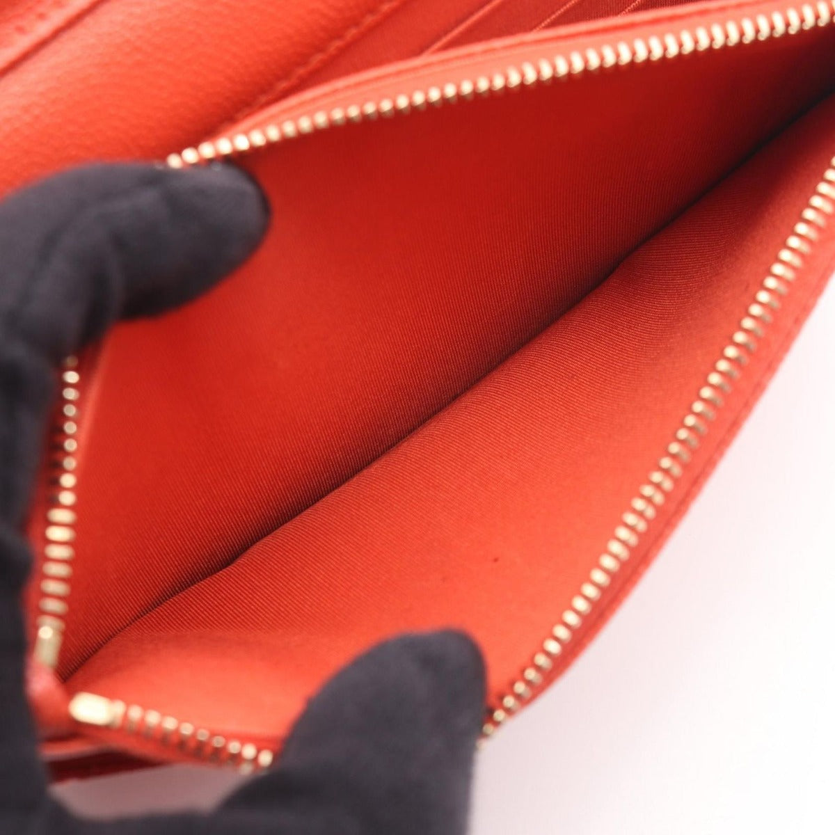 Chanel Shoulder Bag Quilted Coco Rock Orange Leather Chain Wallet — view 12