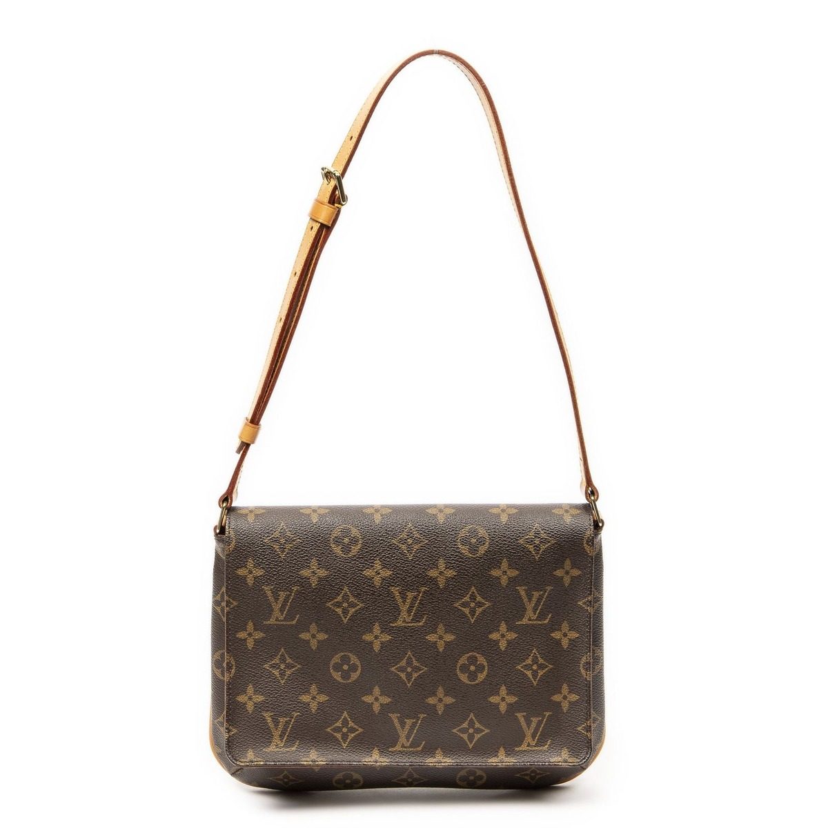 Louis Vuitton Musette Tango Brown Monogram Canvas Messenger Bag