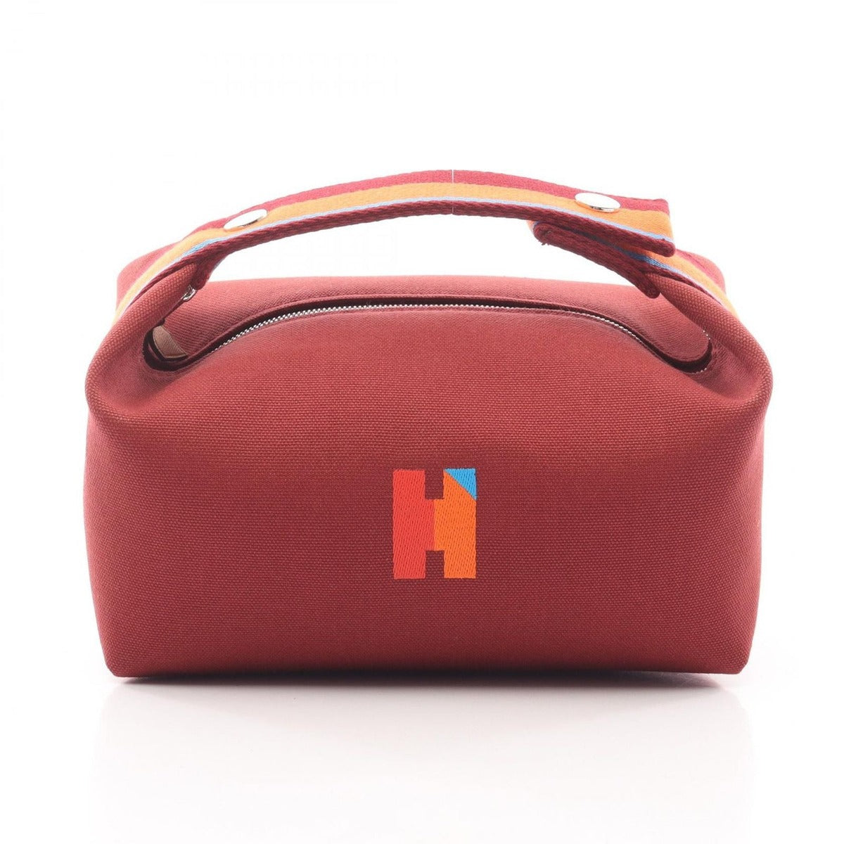 Hermes Handbag Brid a Black PM H Pavillon Rouge Ash Canvas