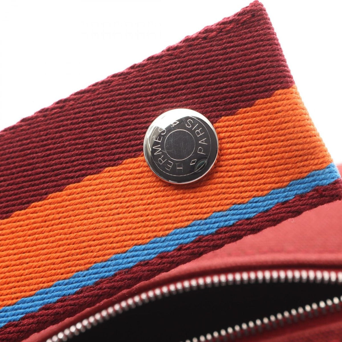 Hermes Handbag Brid a Black PM H Pavillon Rouge Ash Canvas — view 9
