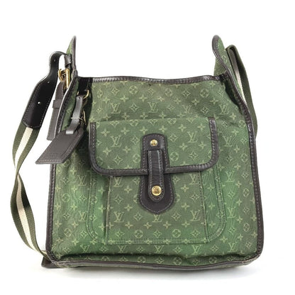 Louis Vuitton Shoulder Bag Besace Marie Kate Leather Canvas Khaki
