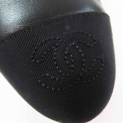 CHANEL G40154 Matelasse Heels Coco Mark Stitching Leather Pumps Black 36 With