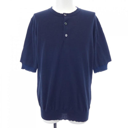 Hermes Navy Blue Henley Knitwear