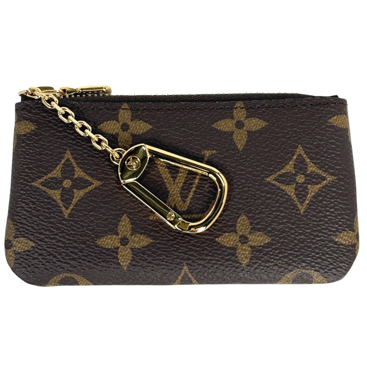 Louis Vuitton Pochette Cles Key Ring Coin Purse Monogram Brown