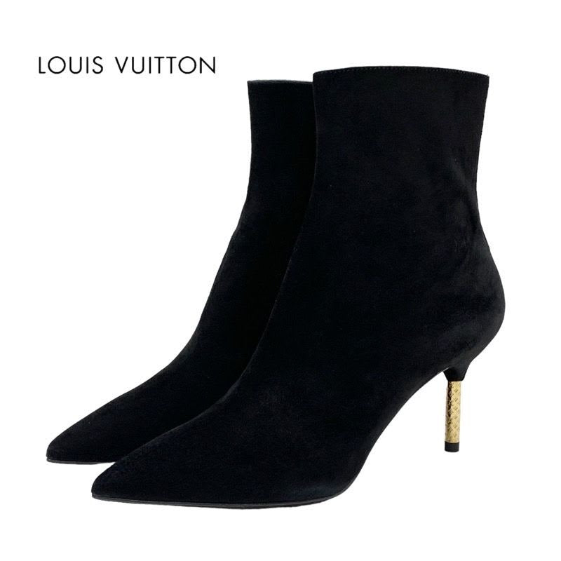 Louis Vuitton Ultimate Line Short Boots Ankle Monogram Heel Suede