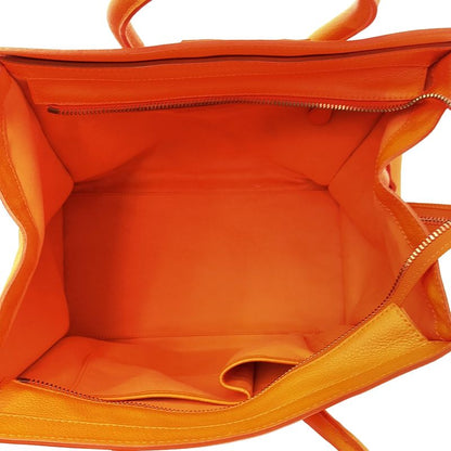 Celine - Phoebe Period Luggage Mini Shopper Leather Tote Bag - Orange - Women