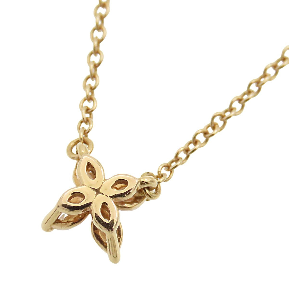 Tiffany & Co Victoria Necklace Medium Marquise Shape Pink Gold 18k Diamond — view 2