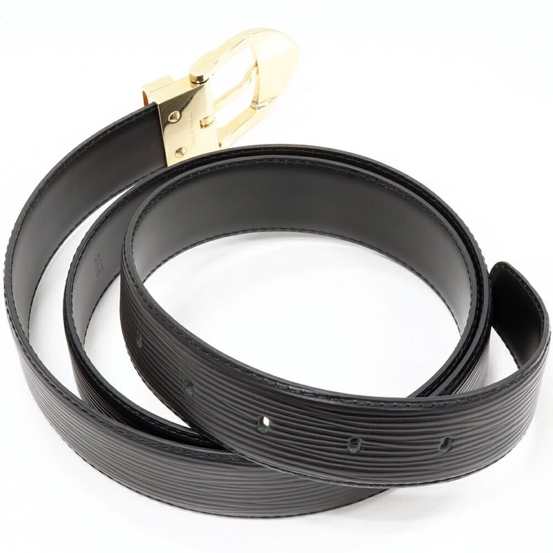 Louis Vuitton Men's Belt Epi Noir Black Santure Classic 30mm (118in) 110/44