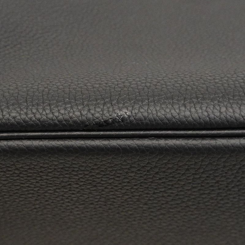 5mc1012-1-h-g]hermes Handbag Birkin 30 Togo Black Silver Hardware Engraved K