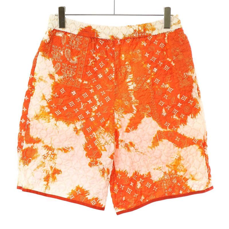 Louis Vuitton Monogram Bandana Nylon Track Shorts Rm222m Nw1 Hnp15w Orange S