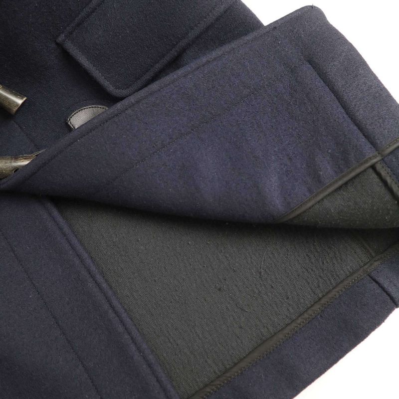 Celine by Phoebe Philo 12aw Leather Shoulder Melton Duffle Coat 6999 028-99016