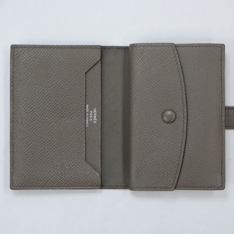 Hermes Bearn Mini Compact Wallet Ethane Silver-hardware Epson Y