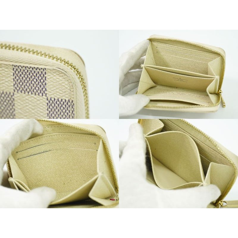 Louis Vuitton Zippy Coin Purse Damier Azur Case — view 8