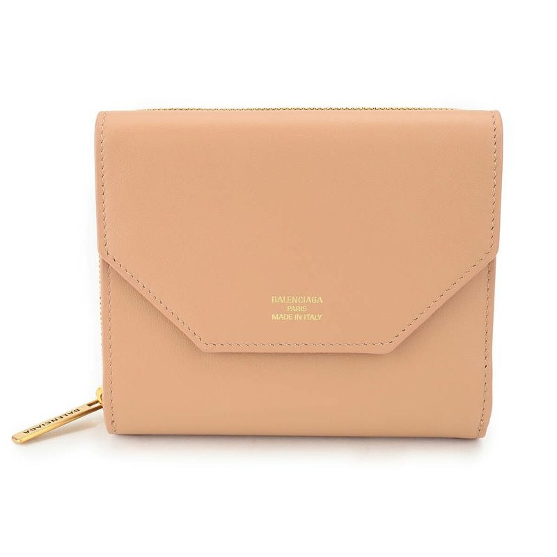 Balenciaga Bifold Wallet Envelope Beige
