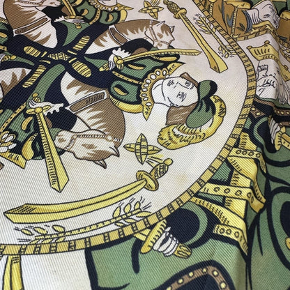 Hermes Carre 90 Scarf le Tarot Card Silk Navy — view 7