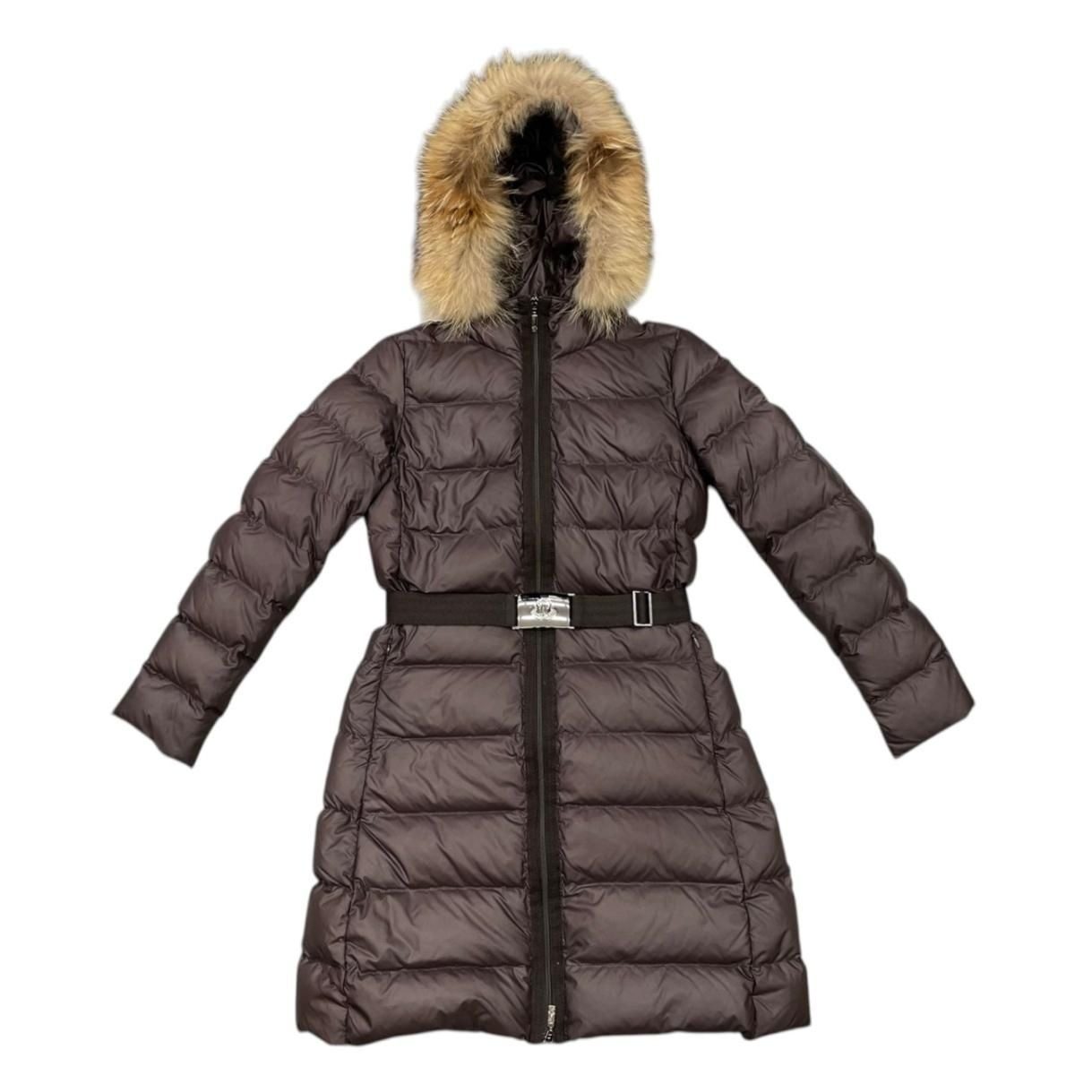 Moncler Mont Cles Down Jacket Coat Nantesfur 1 Nylon Brown