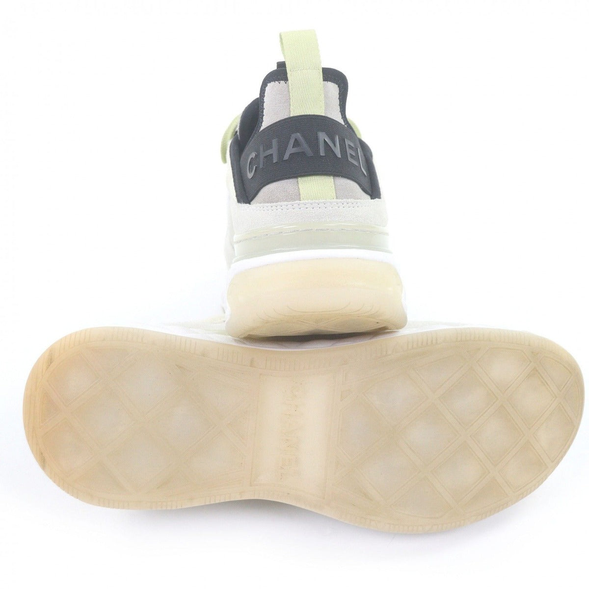 Chanel Partly Suede Leather 20K CC Logo Low Cut Sneakers Beige 39 — view 5