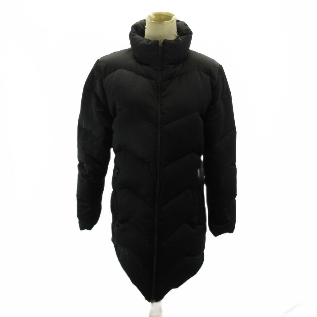 Moncler Blue Tag Norma Afnor Down Coat Zip Up Long Length 2 Black