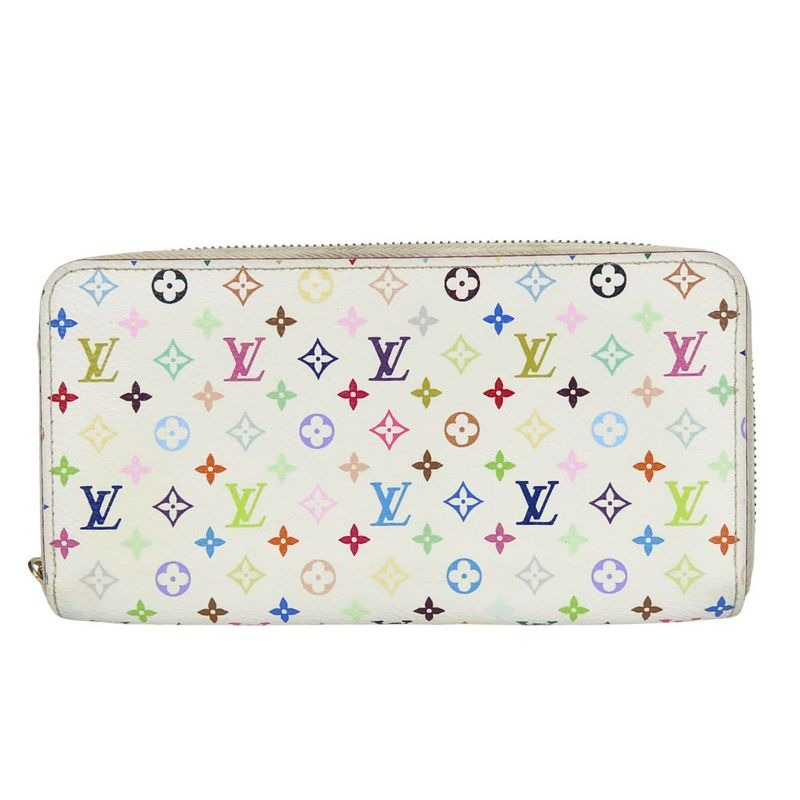 Louis Vuitton Long Wallet Zippy Monogram Multicolor Bronze White