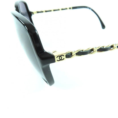 Chanel CC Logo Chain Design Sunglasses Black Gold 57 17 135 — view 8