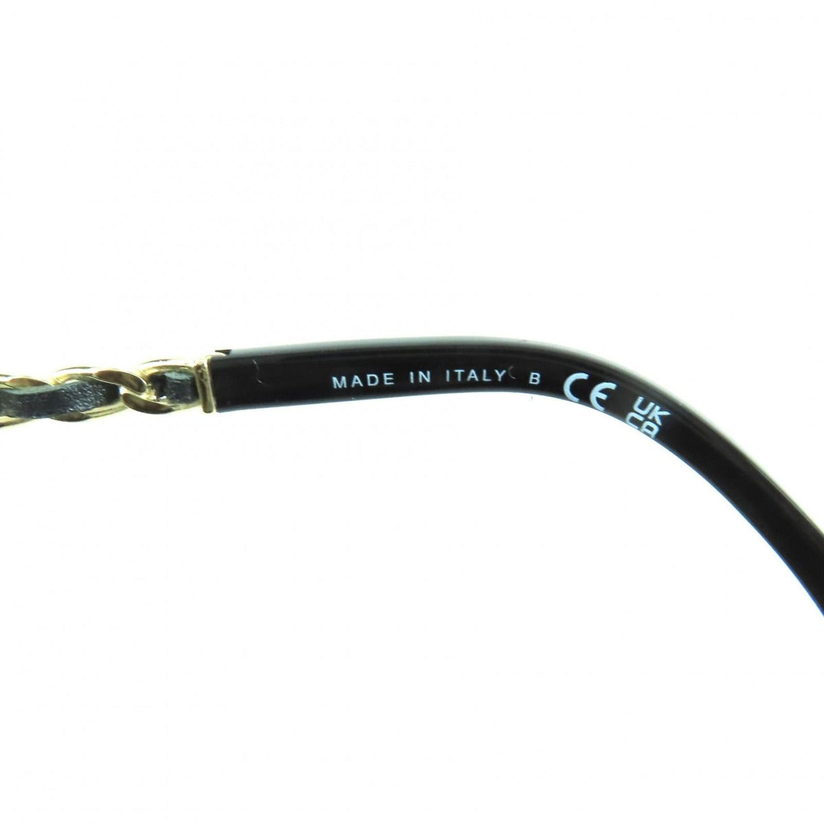 Chanel CC Logo Chain Design Sunglasses Black Gold 57 17 135 — view 10