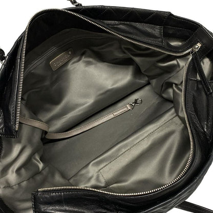 Chanel Shoulder Bag Matelasse Black Silver Hardware / Chain Shoulder / Gathered