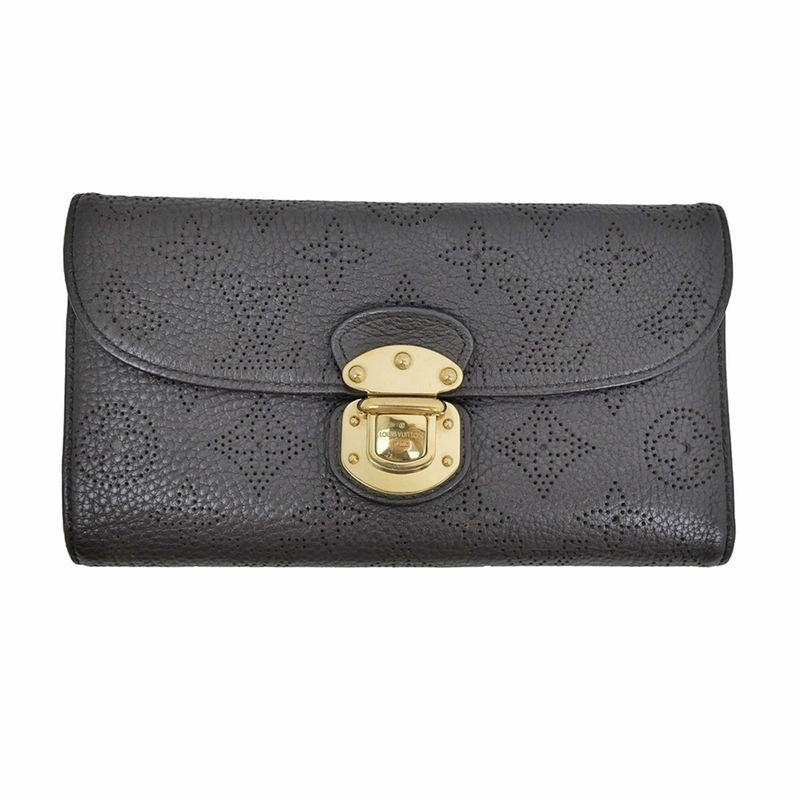 Louis Vuitton Long Wallet Portefeuille Amelia Chocolat Gold Hardware