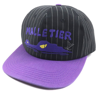 Louis Vuitton Mp3407 Casket Croco Malletier Hat Baseball Cap Black Purple Gold