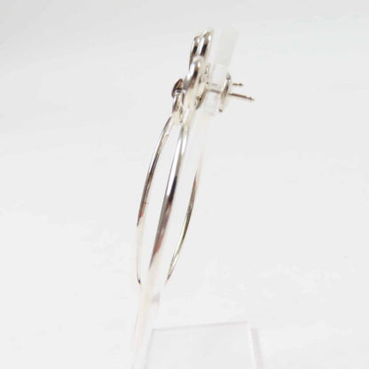 Hermes Loop Medium Earrings For Both Ears Ag925 Silver With Box Storage Bag