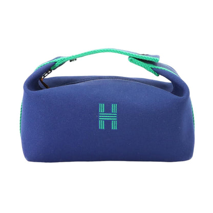 Hermes Bride-a-Brac PM Hand Bag Toilet Ash Blue Marine Green Silver