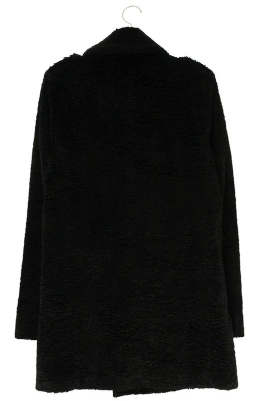 Saint Laurent Paris 16AW 437605 Y592n Astrakhan Fur Double Breasted Coat Men 46