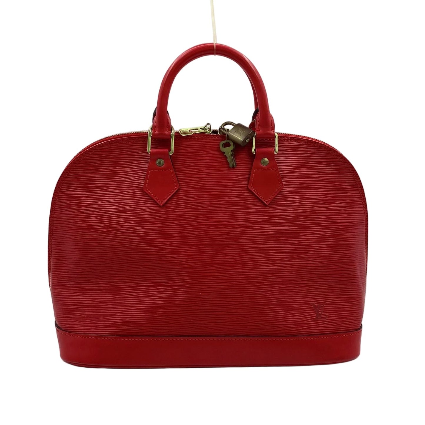 Louis Vuitton Alma Epi Castilian Red Leather Handbag Gold