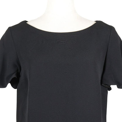 Prada Backhole Short Sleeve Rayon Black Women's Dress