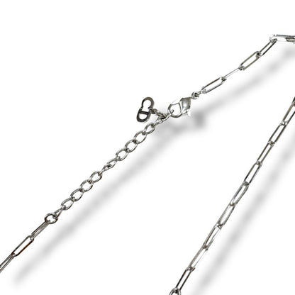 Christian DIOR J'adore E-mail Me Plate Necklace White Silver Color Accessories