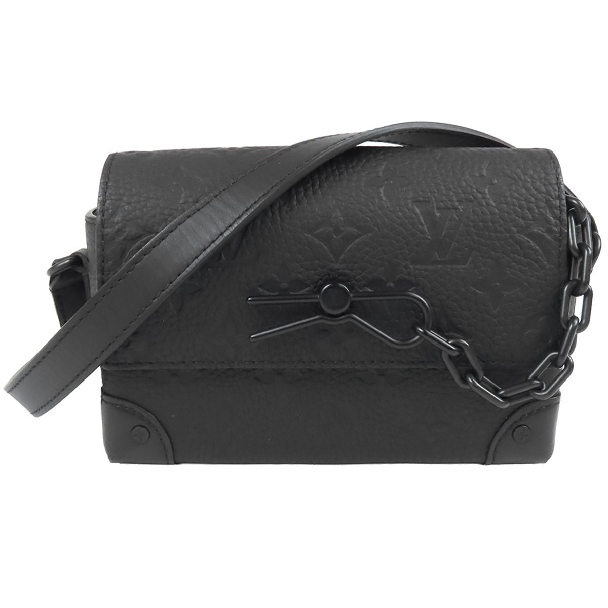 Louis Vuitton Steamer Wearable Wallet Black Monogram Taurillon Shoulder Bag