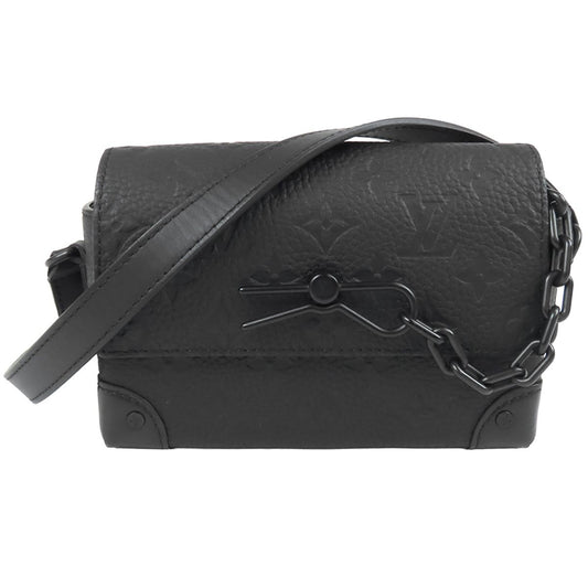 Louis Vuitton Steamer Wearable Wallet Black Monogram Taurillon Shoulder Bag