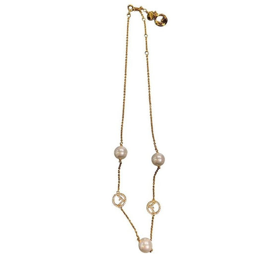 Fendi Necklace Pearl Gld Is Bijoux 1 Never