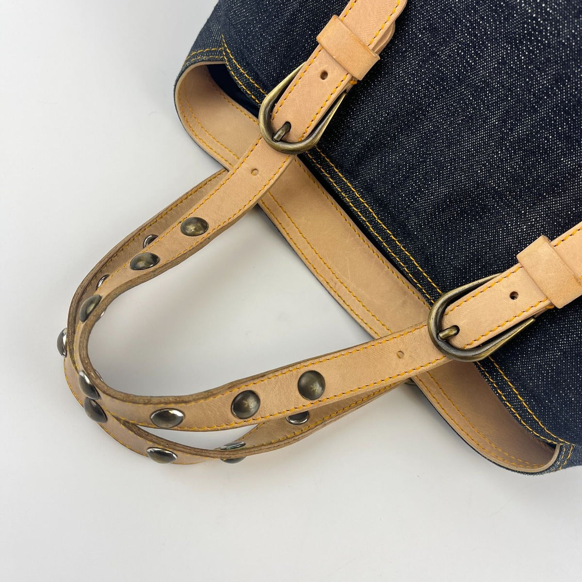 Miu Miu Handbag Navy Denim Vintage — view 12