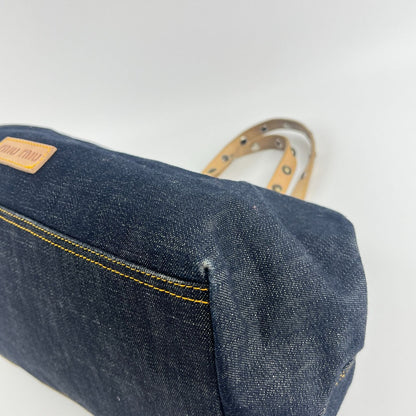 Miu Miu Handbag Navy Denim Vintage — view 8