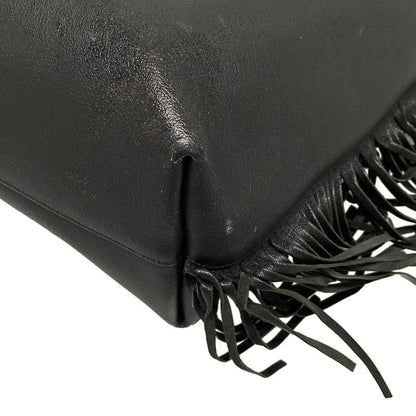 Saint Laurent Paris Tote Bag 410666 Black Fringe Leather