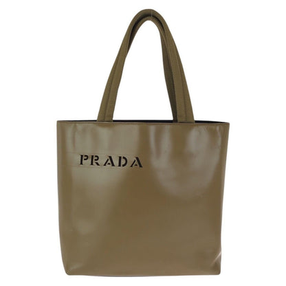 Prada Logo Tote Khaki