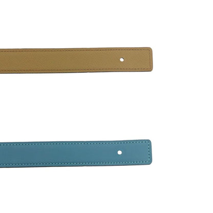 Hermes Belt Gamma New Blue Jean Biscuit Rose Gold Hardware 85cm