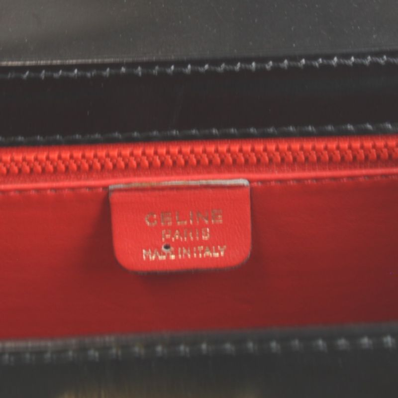 Celine Handbag Leather Black