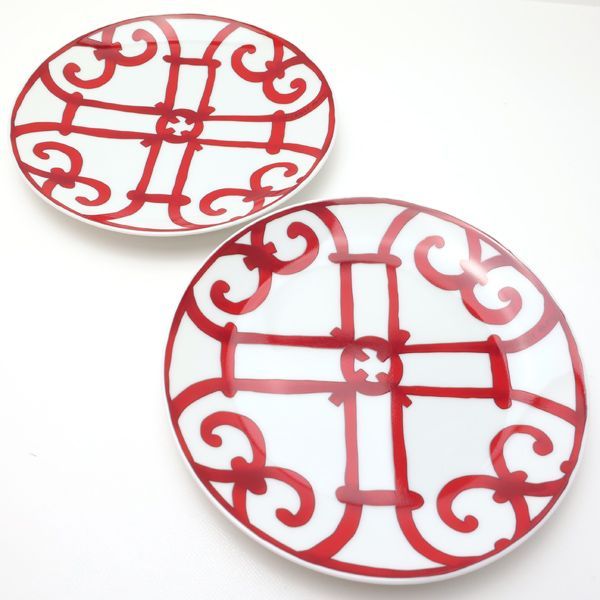 Hermes Guadalquivir Bread Plate No5 Set Of 2 Plate Pair Box Hermes Balcon DU