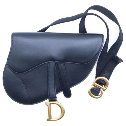 Dior Matte Calf Leather Saddle Bag Black