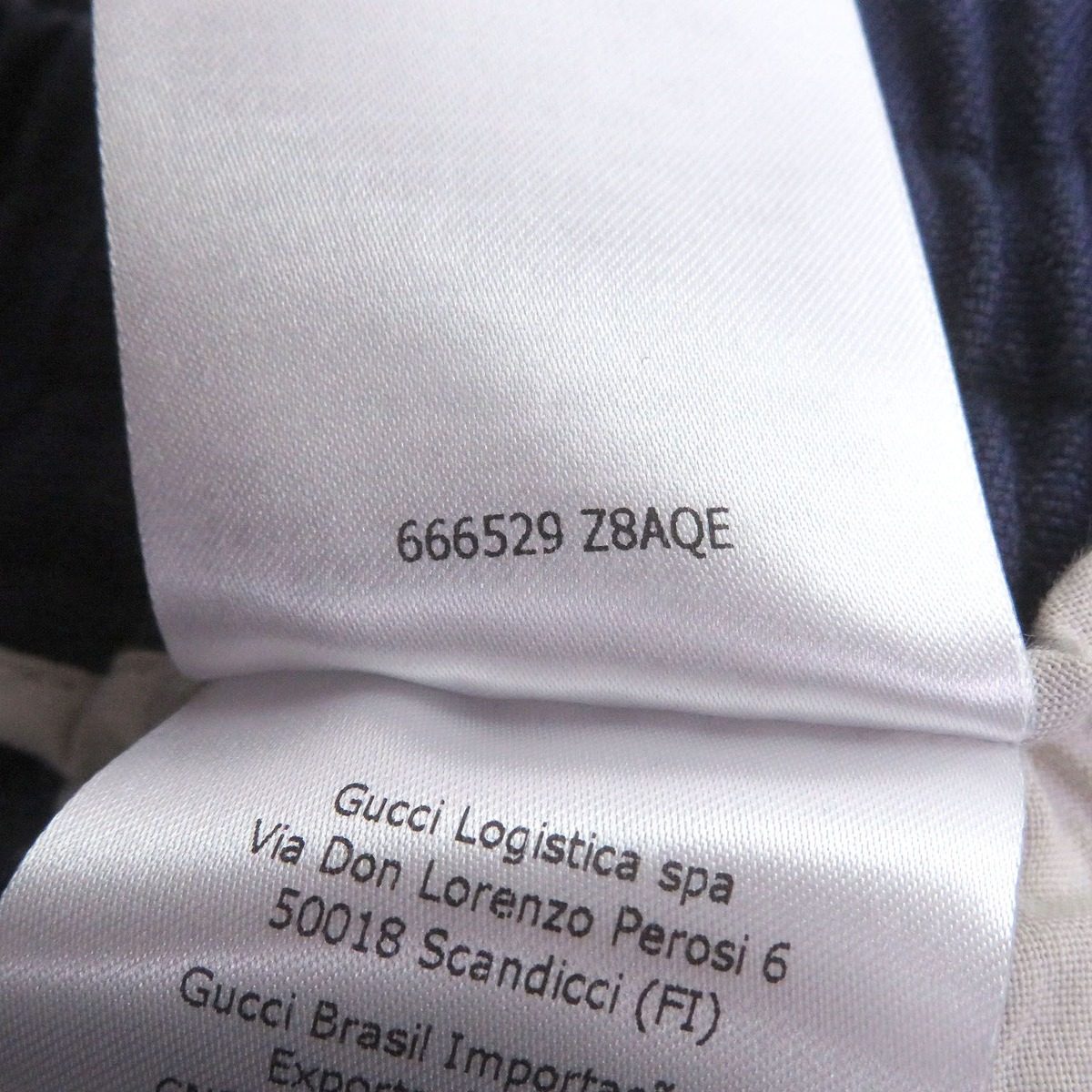 Gucci Cotton Logo Print Elastic Strap Shorts Navy 44 — view 11